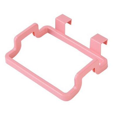 

Kitchen Home Bathroom Cupboard Cabinet Over Door Hanging Towel Rack Trash Bag Holder Shelf Free Nail Hanger