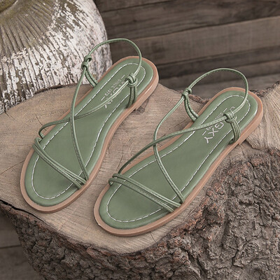 

Roman Sandals Female Fairy Wind Students Summer Korean version of Joker with gentle flat sandals