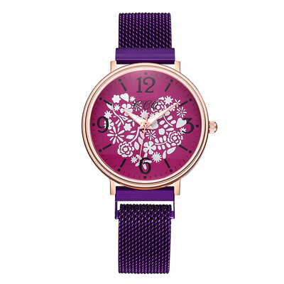 

Luxury Women Watches Flower Dial Ladies Digital Quartz Wristwatch Magnetic Buckle Strap Clock Fashion Gift Dress Zegarki Damskie