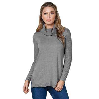 

Pullover womens button high collar long sleeve bottoming shirt