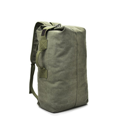 

Multifunctional Tactical Canvas Backpack Men Male Big Army Bucket Bag Outdoor Sports Bag