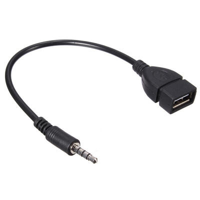 

35mm Male Audio AUX Jack to USB 20 Type A Female OTG Converter Adapter Cable