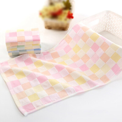 

Double Cotton Lattice Face Towel Easy To Drying Baby Bath Towel Soft Absorbent Towels Common General Towel Baby Supplies