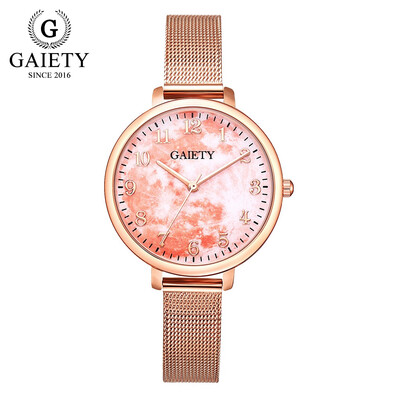

Gobestart Luxury Temperament Lady Stainless Steel Mesh Belt Watch Analog Quartz Watch