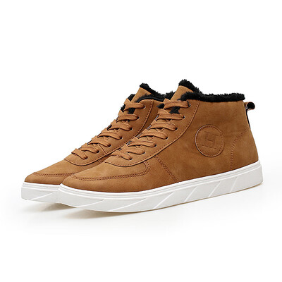 

19 years autumn&winter high to help new matte new casual mens shoes Korean version of the tide mens shoes plus cotton plus velvet men
