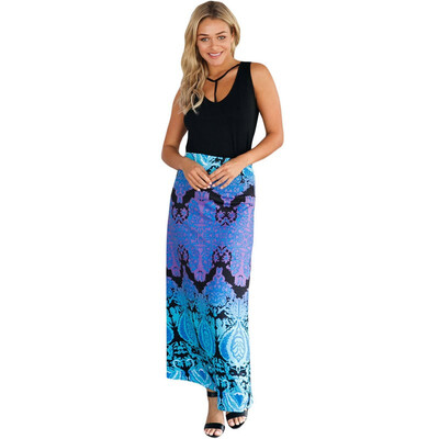 

Floral Print Bohemian Mopping Skirt 65035