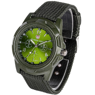 

Fashionable Stylish Army Military Sport Watch Wristwatch for Men with Knitted Weave Strap Band