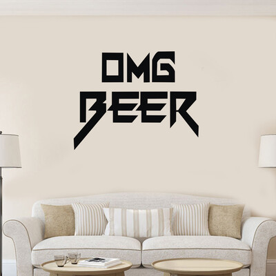 

〖Follure〗Oh My God Beer Removable Art Vinyl Mural Home Room Decor Wall Stickers