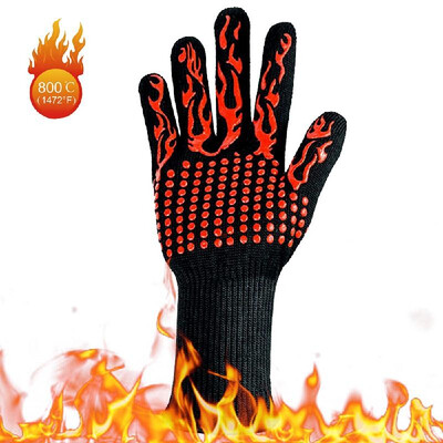 

BBQ Gloves Heat Resistant Grill Gloves Insulated Oven Mitts Non-Slip Gloves for Cooking Baking Smoker Fireplace