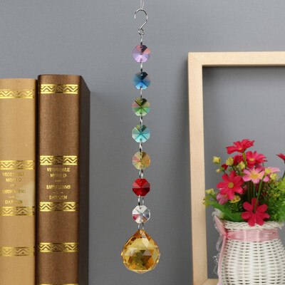 

Toponeto 1PC DIY Bohemian Clear Crystal Ball Prisms Pendant Hanging Wedding Decor Gift