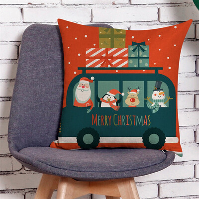 

Siaonvr Home Decor Cushion Cover Merry Christmas Pillowcase Sofa Throw Pillow Covers