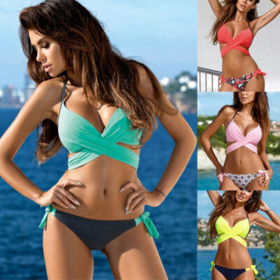 

Women Push-up Padded Bra Bikini Set Triangle Swimwear Swimsuit Bathing Beachwear