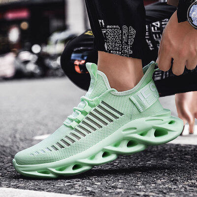 

Autumn new sports shoes mens breathable flying woven mens shoes twist bottom hollow travel shoes thick bottom large size