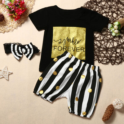 

Newborn Infant Baby Boy Girl Letter T-shirt TopShorts Pants Outfits Clothes Set