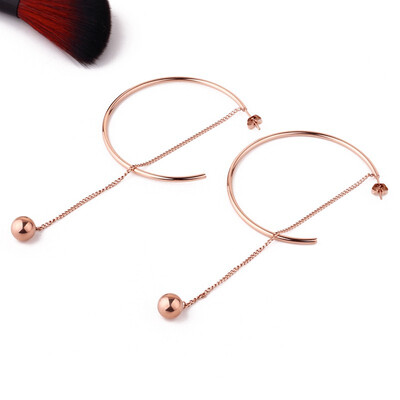 

Simple temperament thin face long earrings personalized hipster earrings