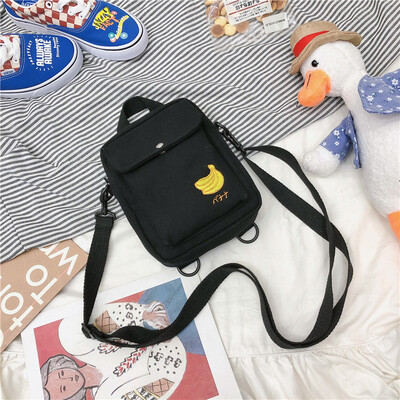 

Baggage Canvas Baggage Girls One Shoulder Slant Baggage College Students Summer Baitao Korean Version of Ancient Girl Inssen Depar