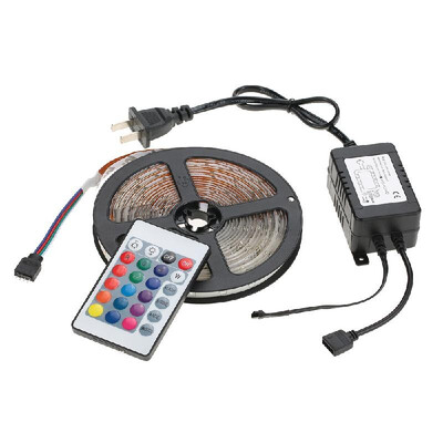 

5M 270 LEDs 2835 SMD Remote Control LED Strip Light RGB Color Changing 5 Modes 4 Adjustable Brightness Background Ribbon Tape Deco