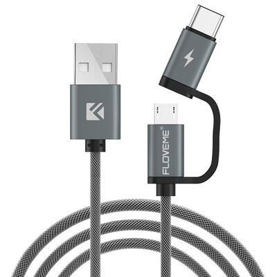 

FLOVEME QC30 Fast Charge Micro USB TYPE-C Data Cable