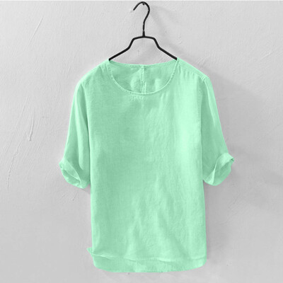 

Toponeto Mens Casual Soft Loose T-shirt Loose O-neck Tops Breathable Short Sleeve Shirt