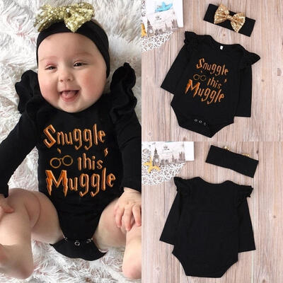 

Newborn Baby Boys Girls Romper Bodysuit Jumpsuit Outfit Sunsuit Set Clothes 2pcs