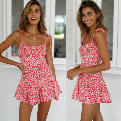

Womens Maxi Boho Dress Floral Summer Beach Cocktail Evening Party Mini Sundress