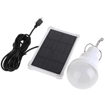 

Solar Powered White LED Camping Tent Light Rechargeable Night Lamp Lantern