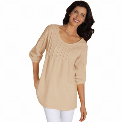 

Solid color round neck long sleeve casual simple loose thin womens shirt