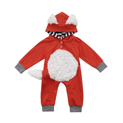 

Infant Baby Boy Girl Kid Fox Boysuit Romper Jumpsuit Clothes Outfit Costume 0-2T