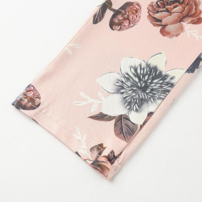 

Casual Women Suit Sexy Two-piece Outfits Strapless Crop Top Long Pants Floral Print Ruffles Bodycon Set Pink