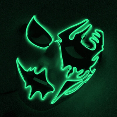 

Halloween Panic Mask Night Atmosphere Decorative Face Masks Men Women Wear Led Light-Emitting Mask