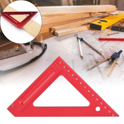 

〖Follure〗Aluminum Alloy Red Woodworking Ruler Angle Protractor Gauge 59InchMetric