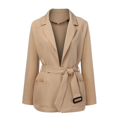 

Toponeto Women Long Sleeve Fashion Waist Oversize Jacket Windbreaker Coat Overcoat