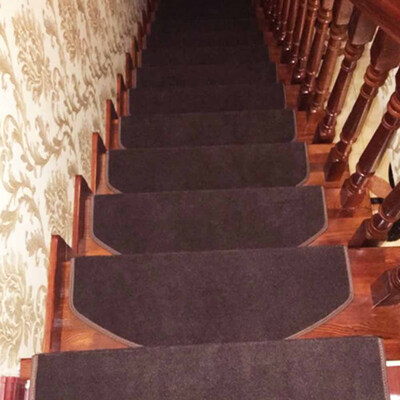 

3 Pcs Adhesive Carpet Stair Treads Mats Pad Non-slip Step Protection Rug Cover