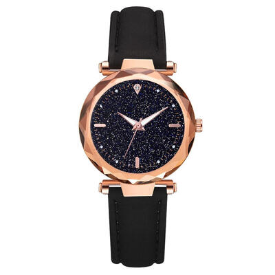 

Recently Very Popular Leather Strap Starry Sky Womens Watches Simple Minimalism Watch De Luxe Montres Femmes Quartz Clock