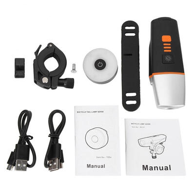 

Greensen Intelligent Waterproof Bicycle Headlight USB Rechargeable LED Tailight Mountain Bike Lights Set