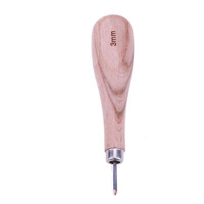 

3mm 4mm 56mm Leather Craft Sewing Kit Handle Diamond Point Awl DIY Tool
