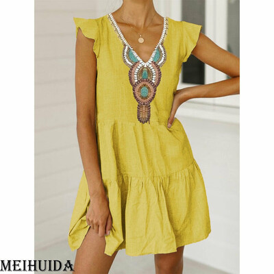

New Plus Size Womens Cotton Summer Short Sleeve Long T-Shirt Ladies CasualDress