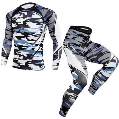 

Men Compression Shirt Pants Set Fitness Sportswear Bodybuilding Tight Sport Suit