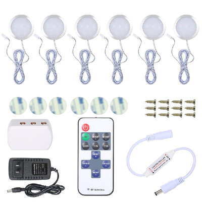 

AC100-240V DC 12V 10W Round Shape Under Cabinet Light Lamp Color-changing Dimmable Brightness Adjustable with Remote Control for K