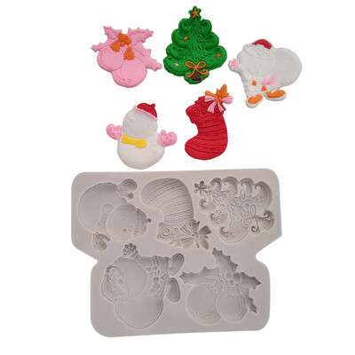 

Tailored 3D Christmas Fondant Cake Chocolate Sugarcraft Mold Xmas Silicone Baking Mold A