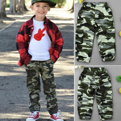 

Fashion Toddler Boy Casual Sports Hip hop Army Camouflage Trousers Long Pants