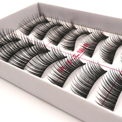 

Tailored 10 Pairs Double False Eyelashes Natural Thick Crossed Bare Makeup