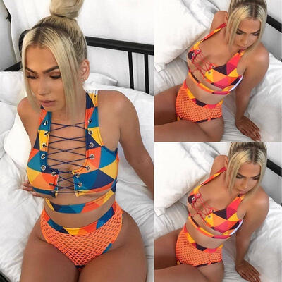 

Women Push-up Padded Bra Bandage Bikini Set Swimsuit Triangle Swimwear Bathing