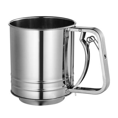 

Handheld Flour Shaker Stainless Steel Mesh Sieve Cup Icing Sugar Bake Tool