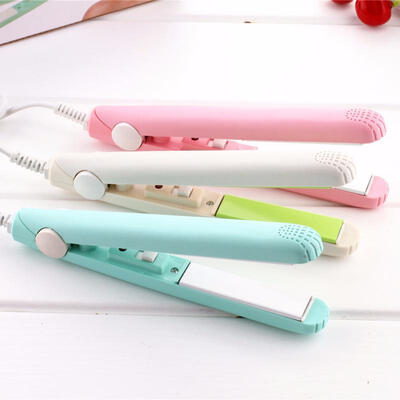 

Mini Electric Splint Hair Straightener Curler Dry Wet Dual Use 20W Hairdressing Tool Random Color