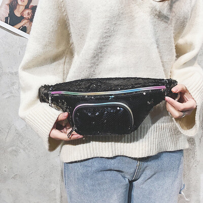 

Senior sense bag female 2019 new wave foreign air sequins pockets wild small bag ins super fire Korean Messenger bag