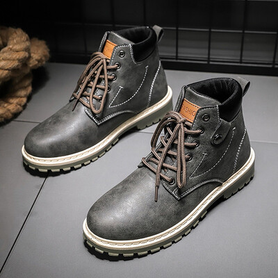 

Mens Martin shoes comfortable wild tide mens boots high to help trend tooling boots mens shoes