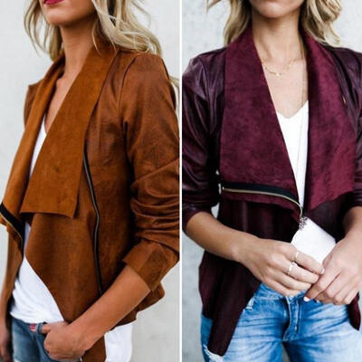 

Women Winter Warm Trench Woolen Parka Long Slim Coat Outwear Long Lapel Jacket