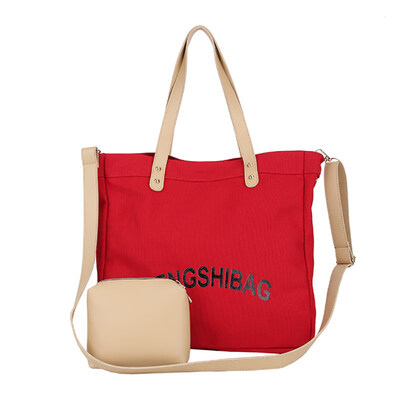 

Fashion Women Canvas Large Capacity Shoulder Crossbody Bag Handbag with Clutch