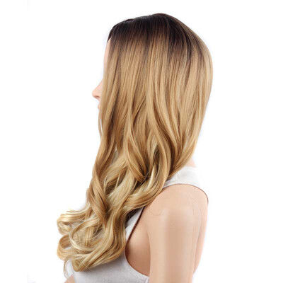 

〖Follure〗Women Fashion Lady Middle Part Big Wave Blond Wig Curly Hair